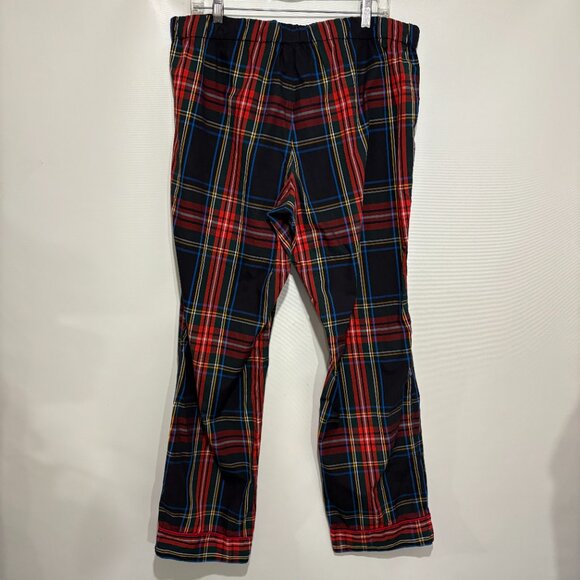 J. Crew L Multi-Color Tartan Plaid Cotton Pajamas Top Pants Set - Picture 6 of 7